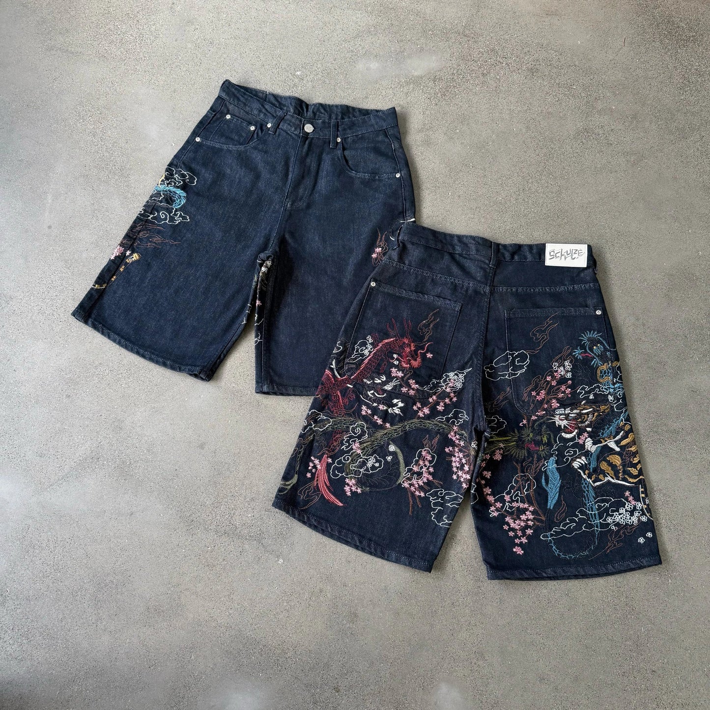 DS Beast Pattern Denim Shorts
