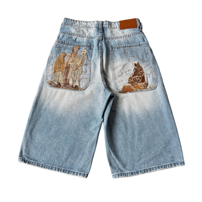 "yasmin v3" Jorts blue updated fit