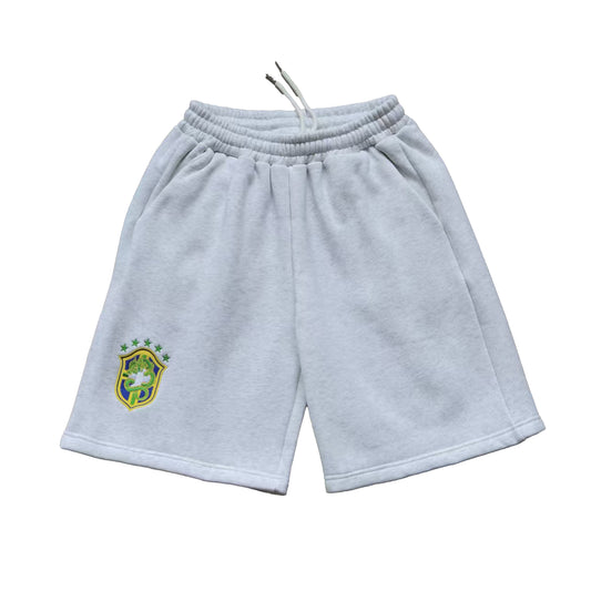 Brazil Crest Tracksuit Shorts (Grey)