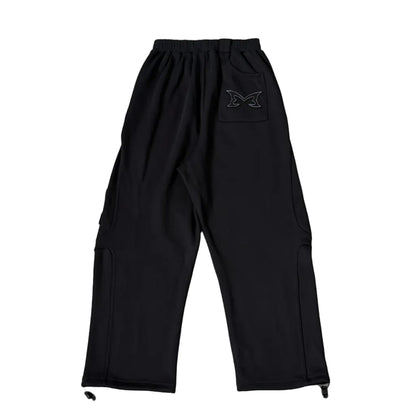 Split Panel Joggers (Black)