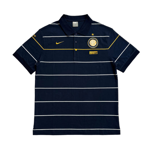 Vintage Milan Striped Polo (Navy)