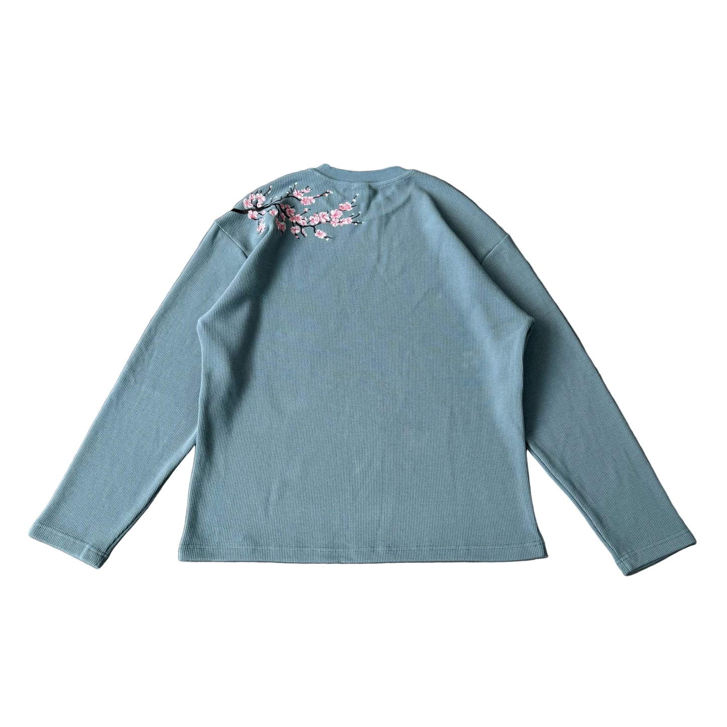 Blossom Waffle Long-Sleeve (Blue)