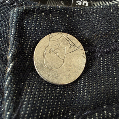 "yakuza" indigo raw Jorts 04