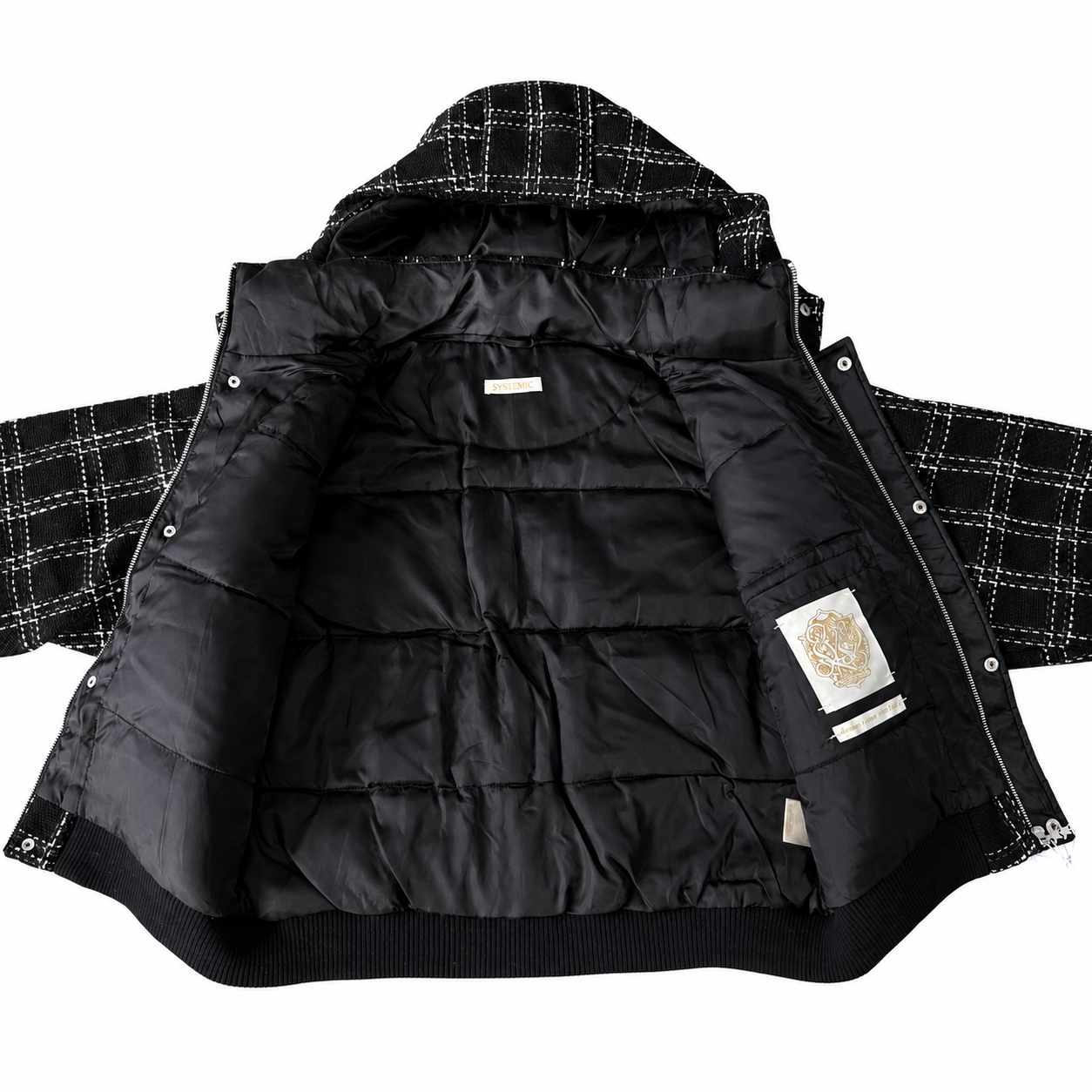 Crossline Plaid Jacket (Black)