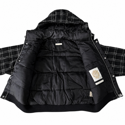 Crossline Plaid Jacket (Black)