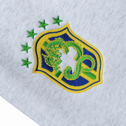 Brazil Crest Tracksuit Shorts (Grey)