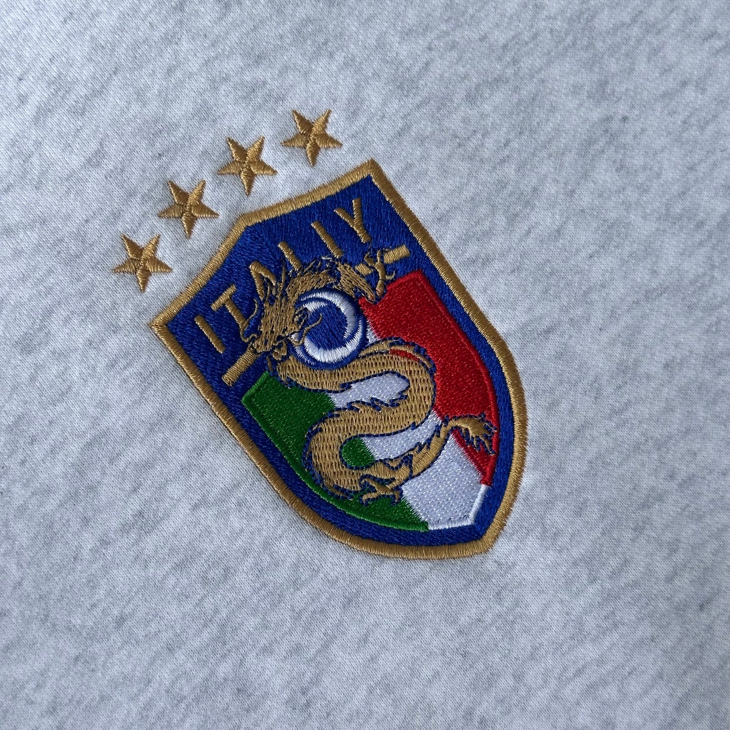 Italy Crest Tracksuit Hoodie (Grey)