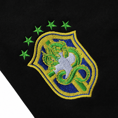 Brazil Crest Tracksuit Shorts (Black)