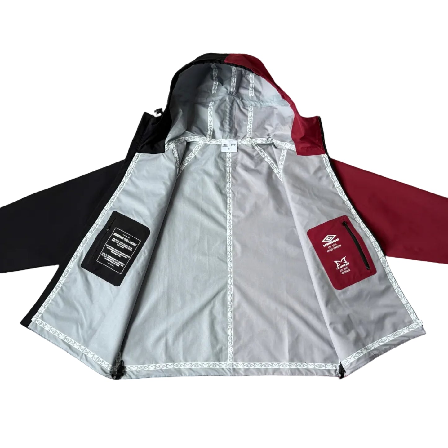 Double Colour Waterproof Hardshell Jacket (Red / Black)