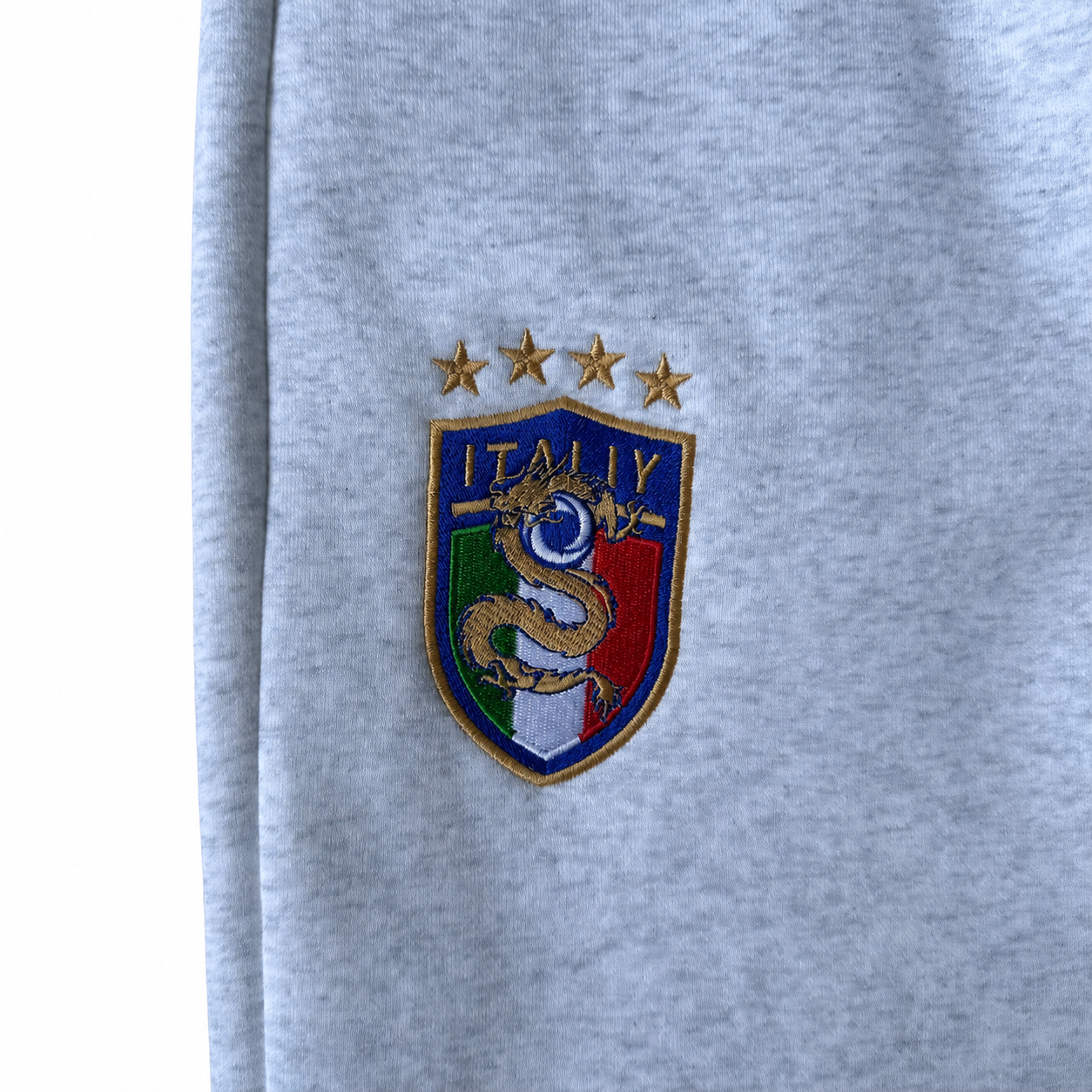 Italy Crest Tracksuit Pants (Grey)