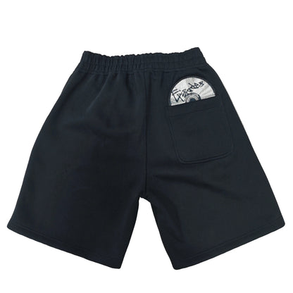 Black Fragment Track Shorts