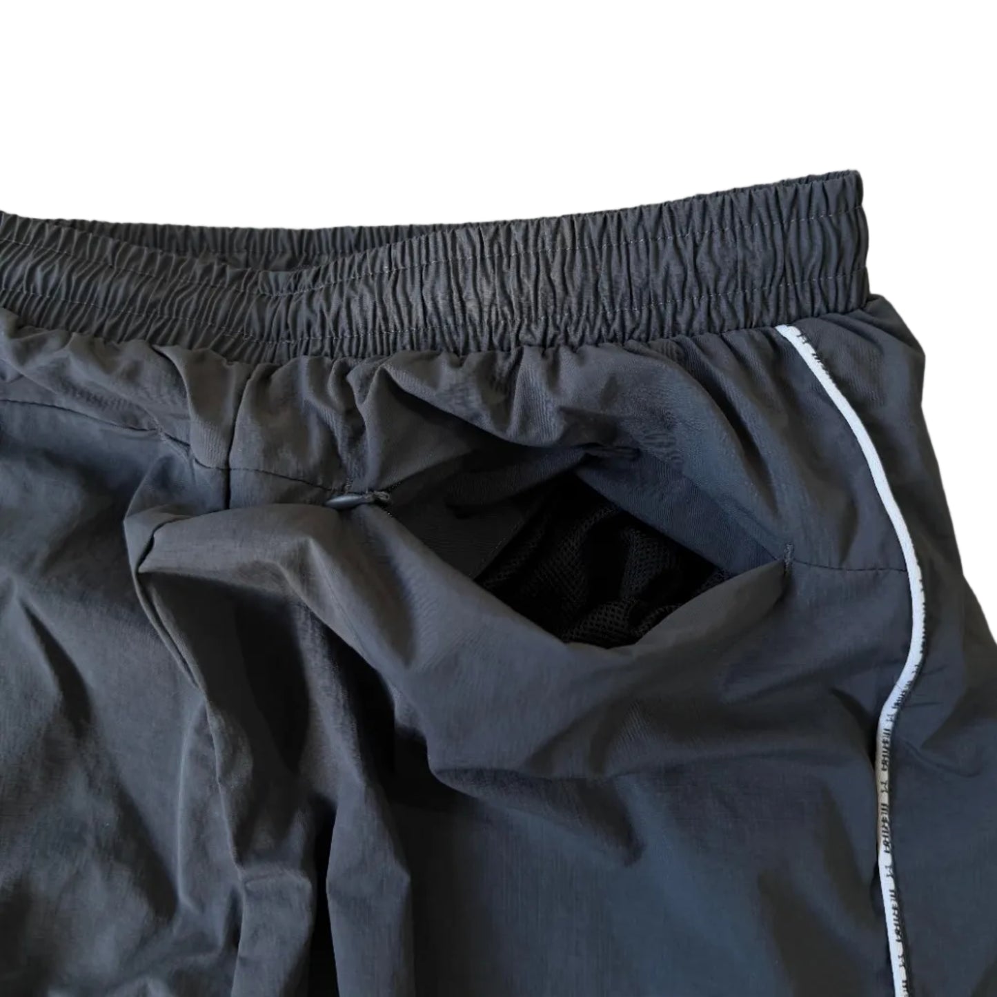 Nylon Piping Tracksuit Pants (Grey)