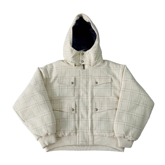 Crossline Plaid Jacket (White)