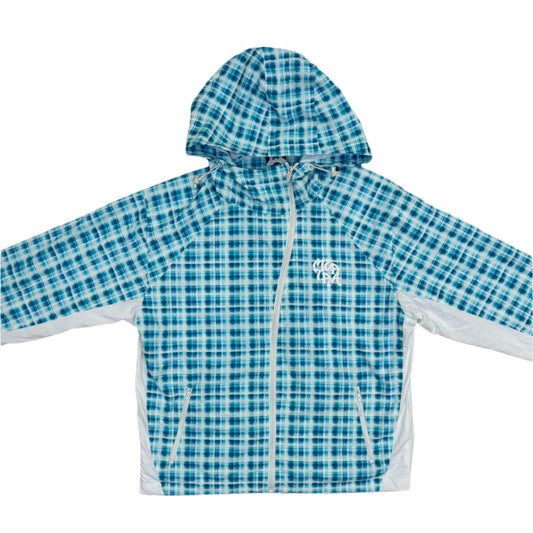 Asymmetrical Plaid Softshell (Blue)