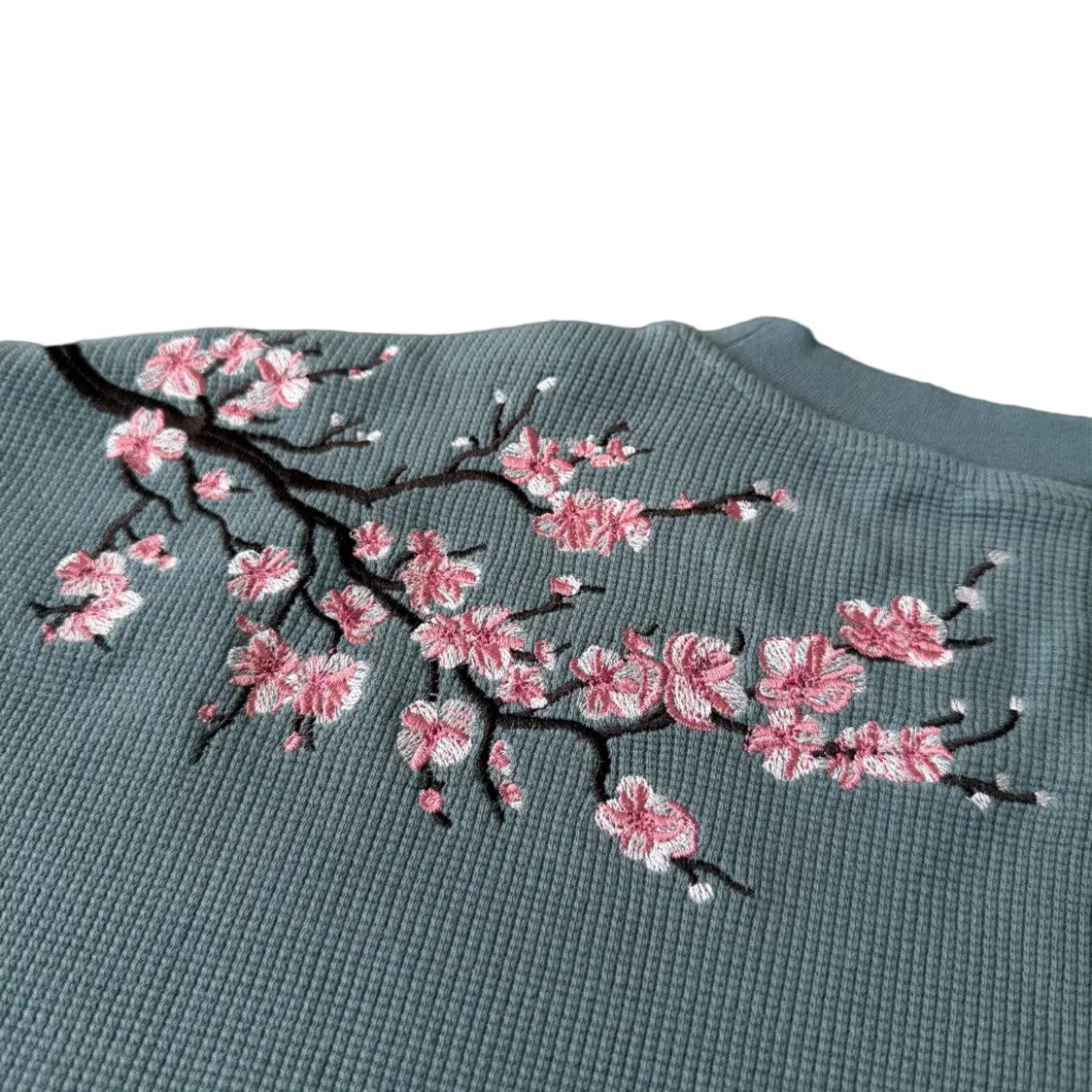 Blossom Waffle Long-Sleeve (Blue)