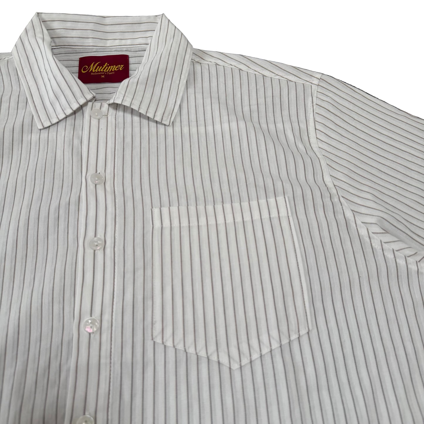 Ledgar Striped Button-Up (White)