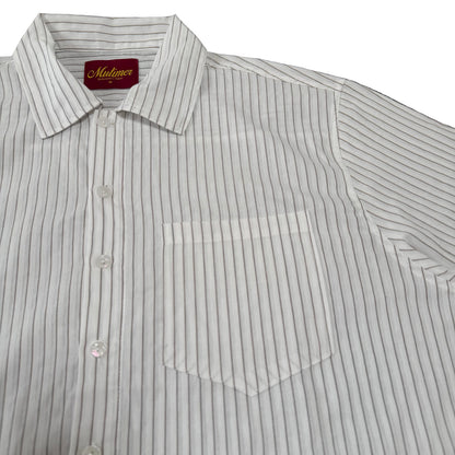 Ledgar Striped Button-Up (White)