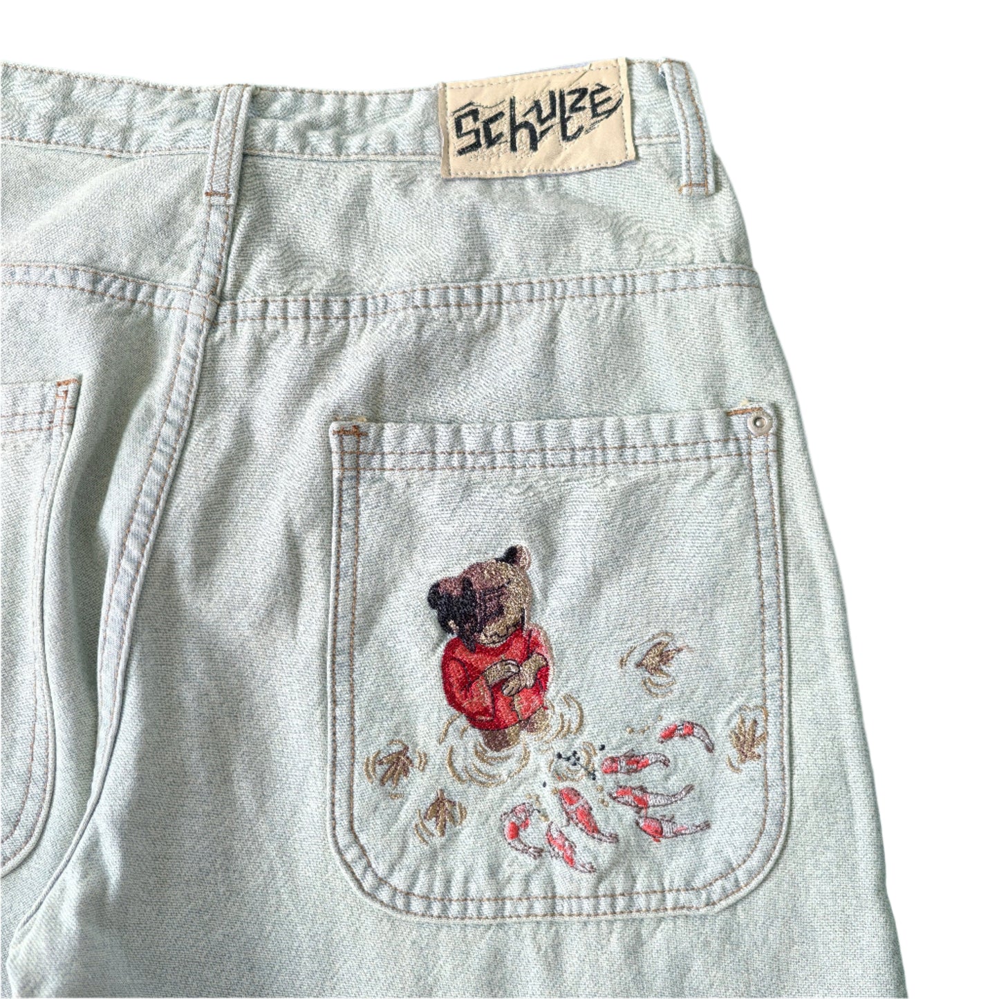 "koi fish" reverse denim