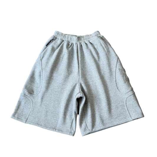Split Panel Tracksuit Shorts (Grey)