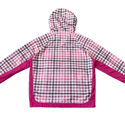 Plaid Pullover Jacket (Pink / White)