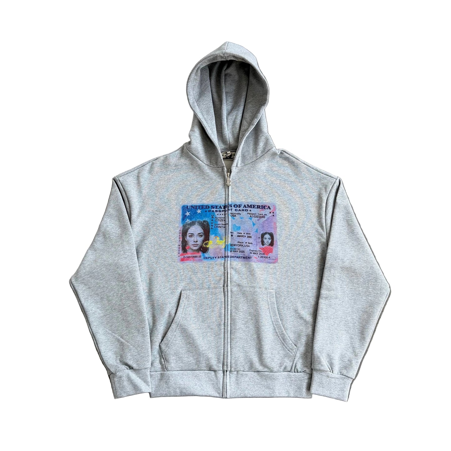 DP US Passport Zipper (Grey)