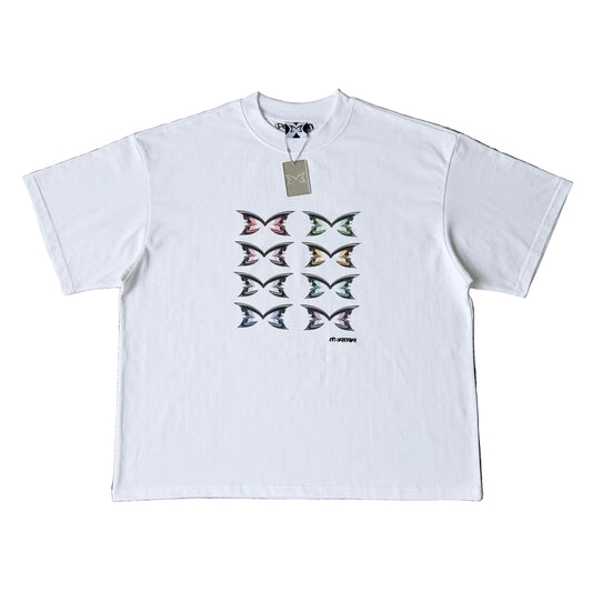 Stacked Logo Tee (White)