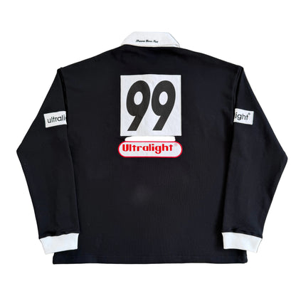 TL Lapel Long Sleeve Polo (Black)