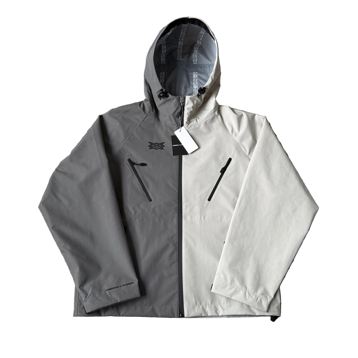 Double Colour Waterproof Hardshell Jacket (Grey / White)