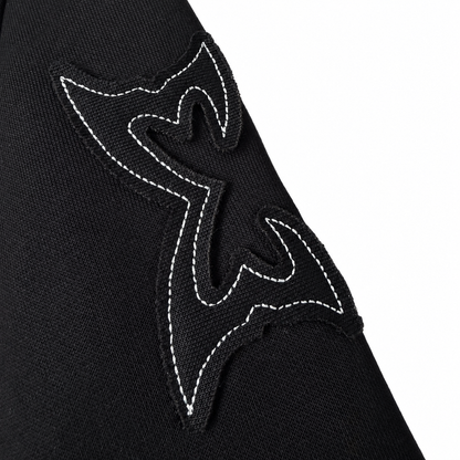 Split Panel Tracksuit Shorts (Black)