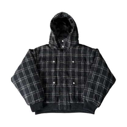 Crossline Plaid Jacket (Black)