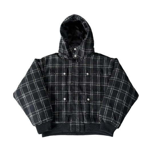 Crossline Plaid Jacket (Black)