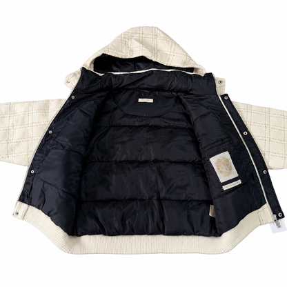 Crossline Plaid Jacket (White)