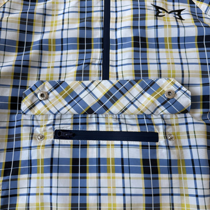 Plaid Pullover Jacket (Blue / Yellow)
