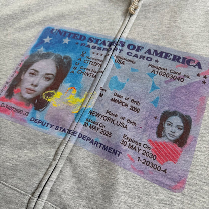 DP US Passport Zipper (Grey)