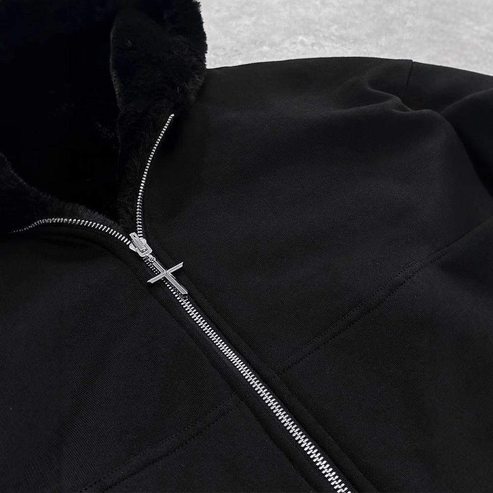 Black Noir Pelt Zip