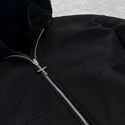 Black Noir Pelt Zip