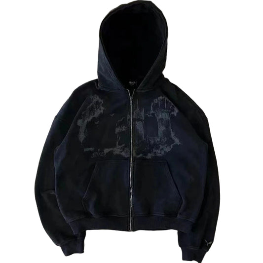 Obsidian Distressed Zip
