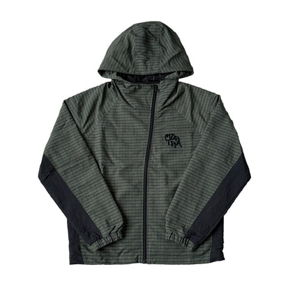 Asymmetrical Plaid Softshell (Green)