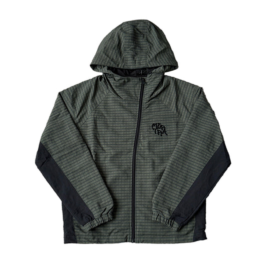 Asymmetrical Plaid Softshell (Green)