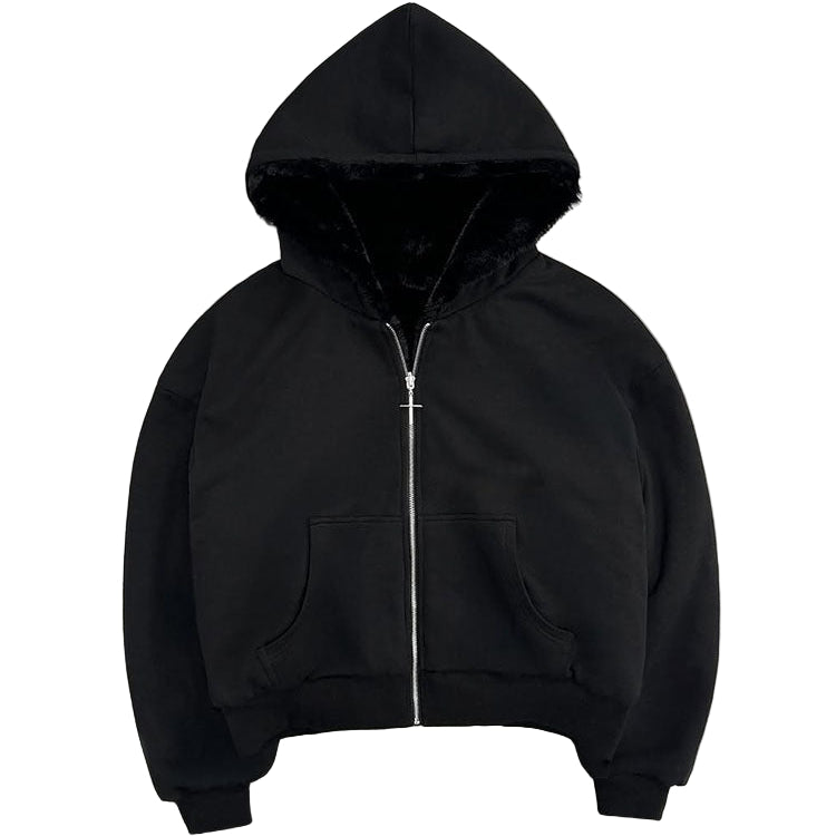 Black Noir Pelt Zip