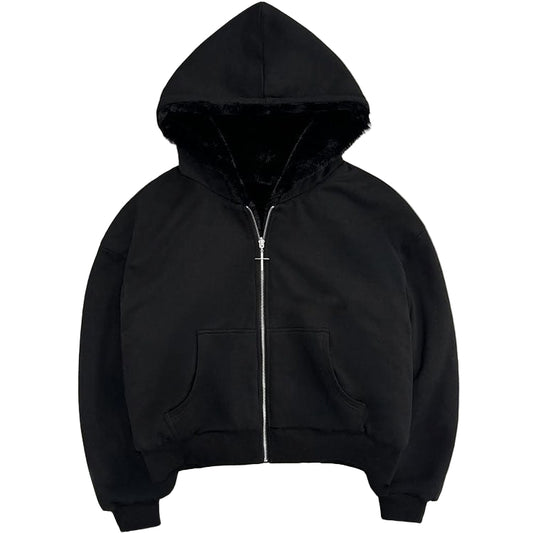 Black Noir Pelt Zip