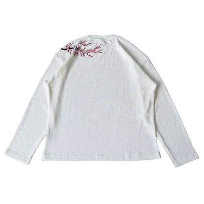 Blossom Waffle Long-Sleeve (White)
