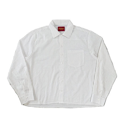 Ledgar Striped Button-Up (White)