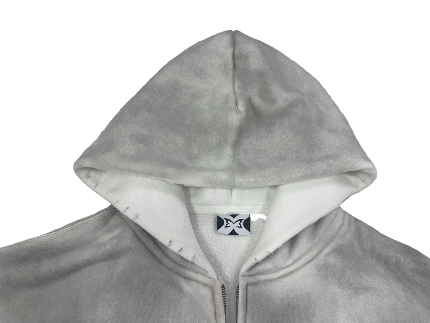 Light Grey Silk Zip-up Jacket