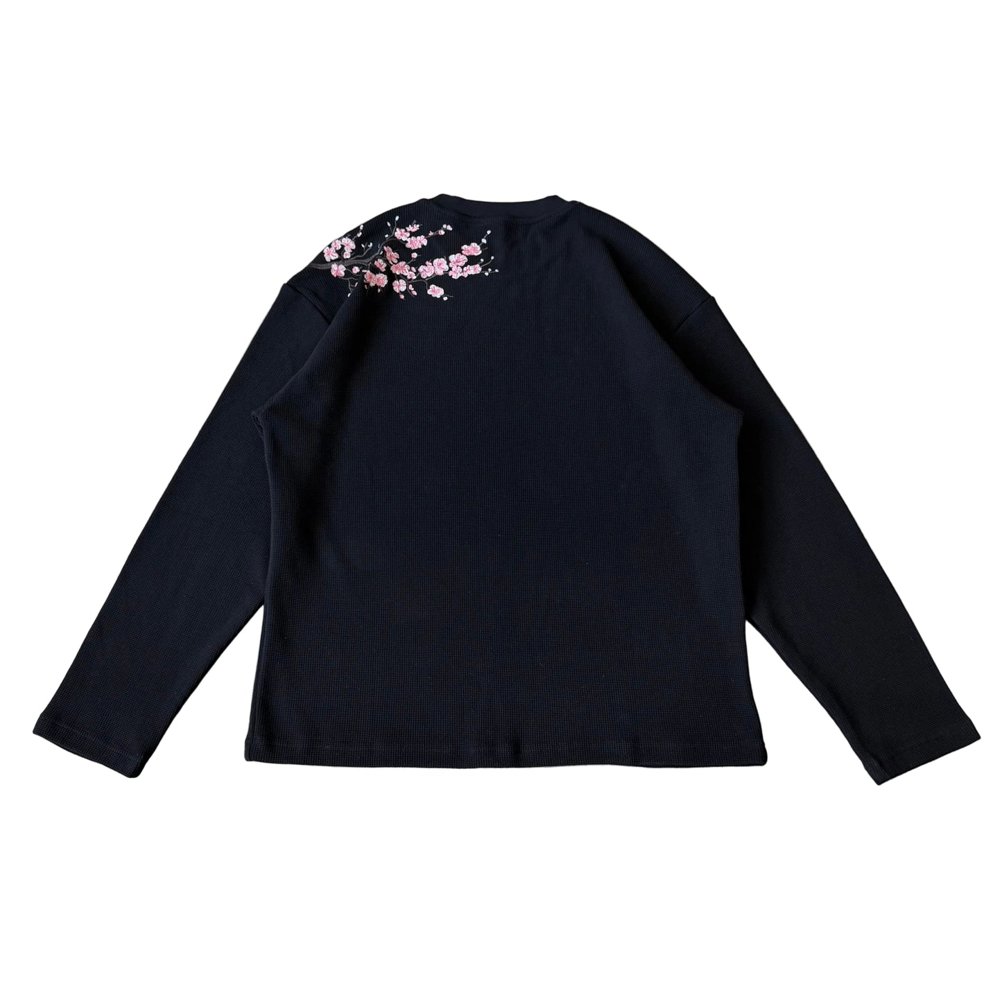 Blossom Waffle Long-Sleeve (Black)