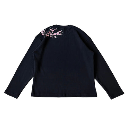 Blossom Waffle Long-Sleeve (Black)
