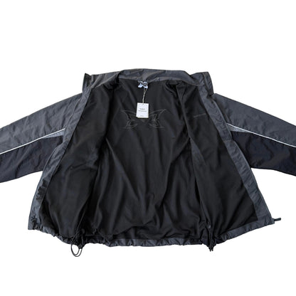 Nylon Piping Tracksuit Jacket (Grey)