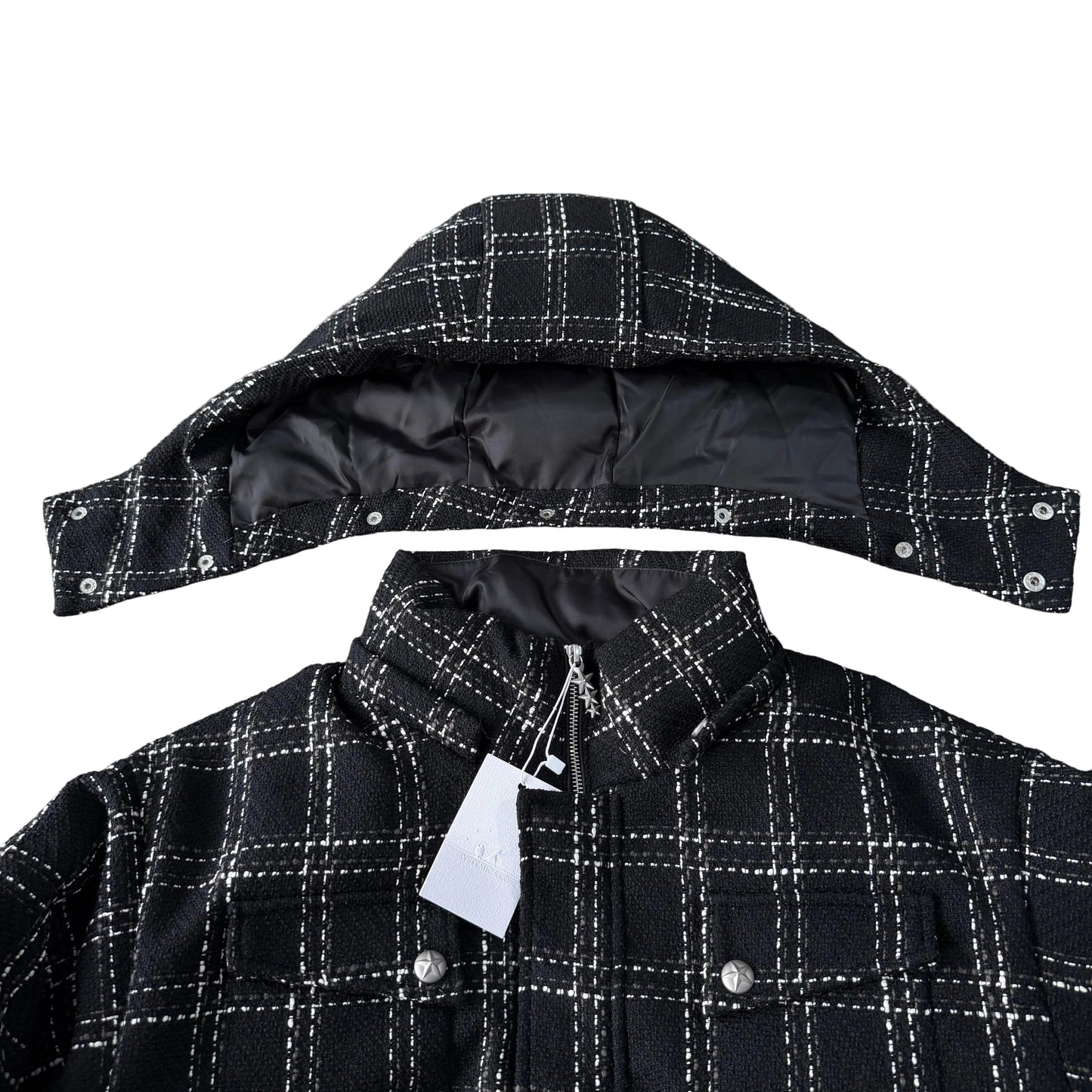 Crossline Plaid Jacket (Black)