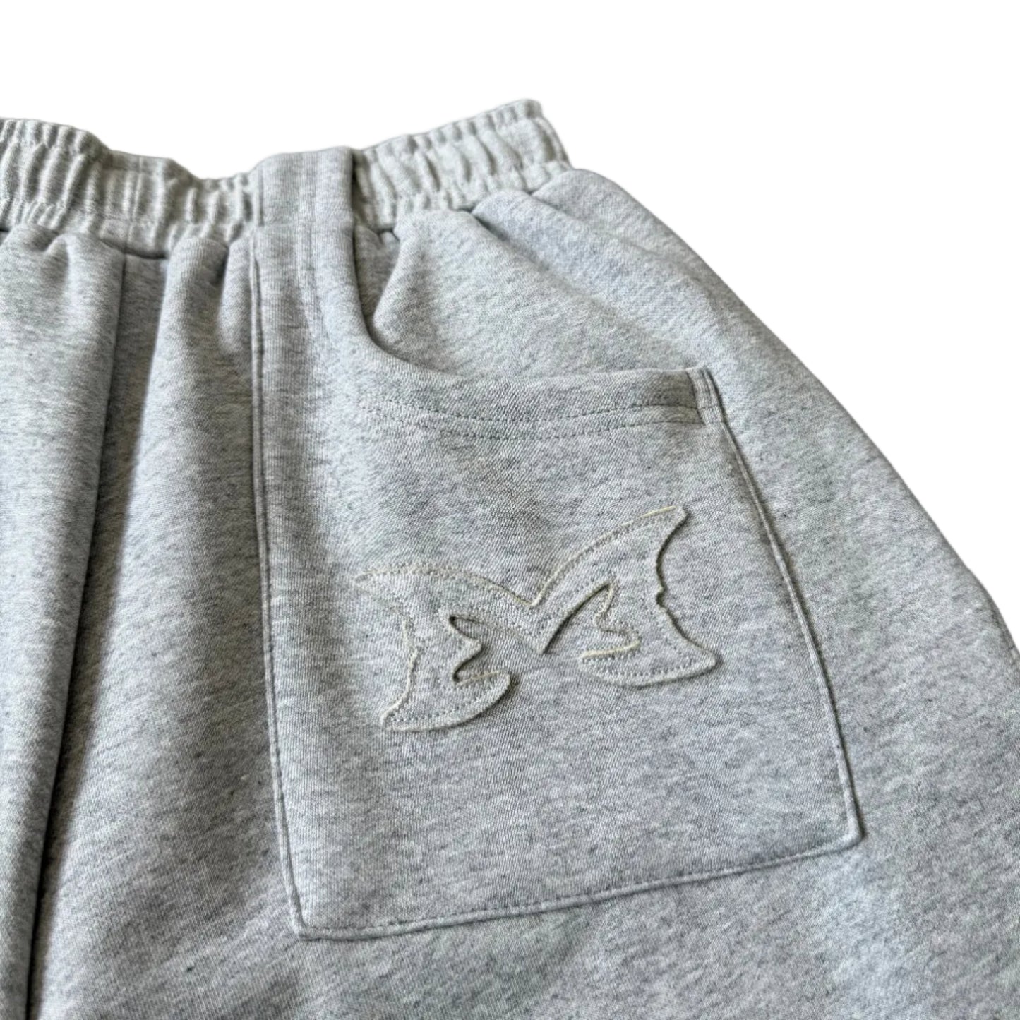 Split Panel Tracksuit Shorts (Grey)