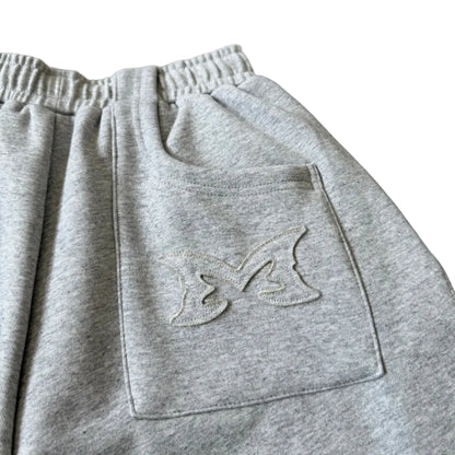 Split Panel Tracksuit Shorts (Grey)
